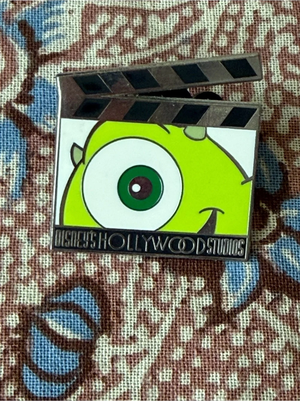 Disney Mike Wazowski Green and White Hollywood Studios Enamel Pin